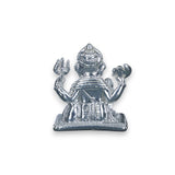 Taraash 999 Silver Ganesha Sitting on Aasan with Farshi in Hands Idol For Gifting - Taraash