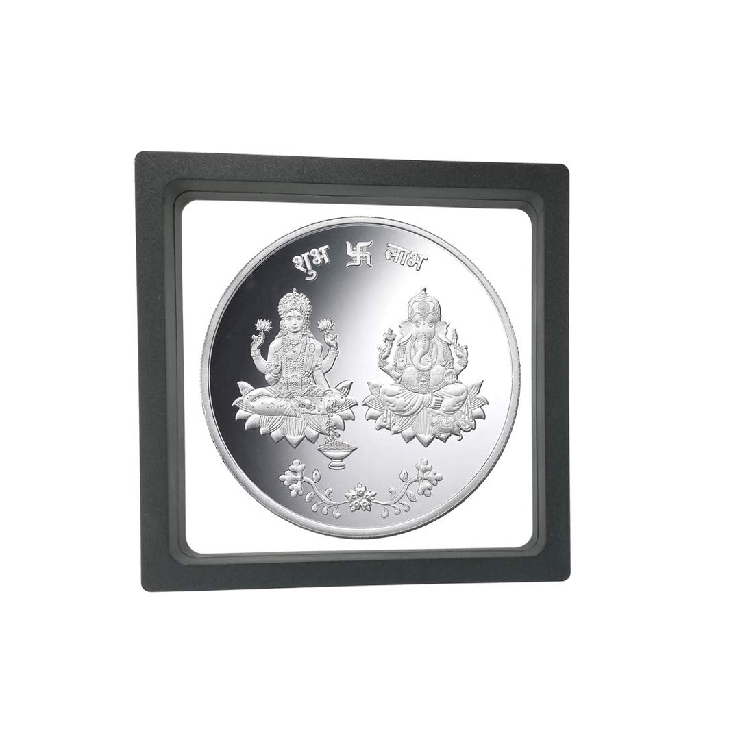 Taraash 999 Silver God Lakshmi Ganesha 100 Gram Coin CF15R3G100 - Taraash