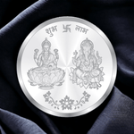 Load image into Gallery viewer, Taraash 999 Silver God Lakshmi Ganesha 100 Gram Coin CF15R3G100W - Taraash

