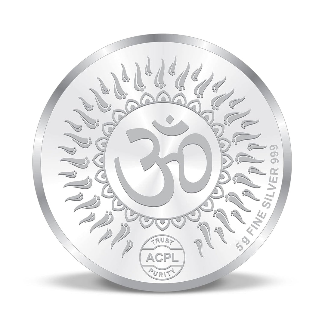 Taraash 999 Silver God Lakshmi Ganesha 5 Gram Coin CF15R3G5W - Taraash