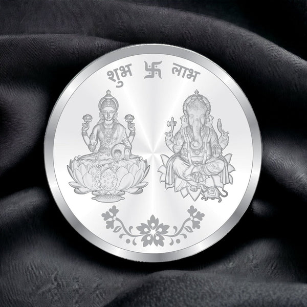 Taraash 999 Silver God Lakshmi Ganesha 5 Gram Coin CF15R3G5W - Taraash