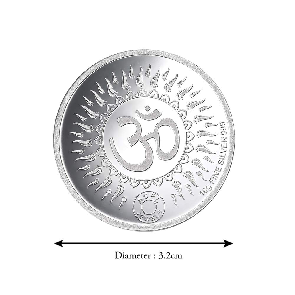 Taraash 999 Silver God Saibaba 10 Gram Coin For Gifting CF20R3G10 - Taraash