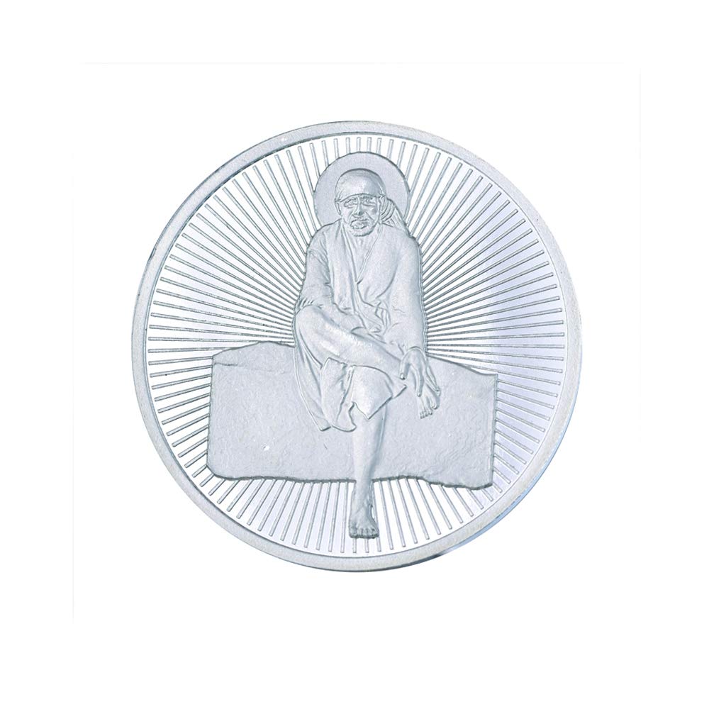 Taraash 999 Silver God Saibaba 10 Gram Coin For Gifting CF20R3G10 - Taraash