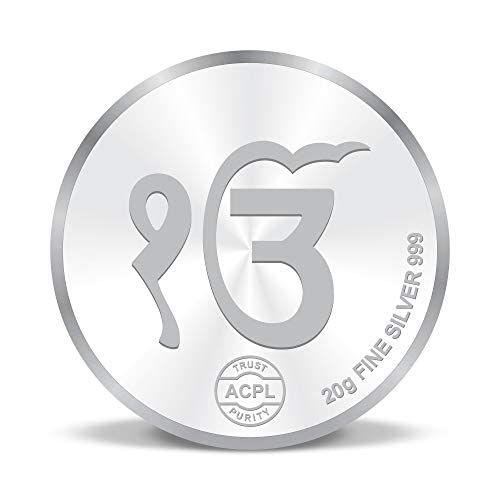 Taraash 999 Silver Guru Nanak Dev ji 20 gm Coin For Gifting - Taraash