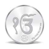 Taraash 999 Silver Guru Nanak Dev ji 20 gm Coin For Gifting - Taraash