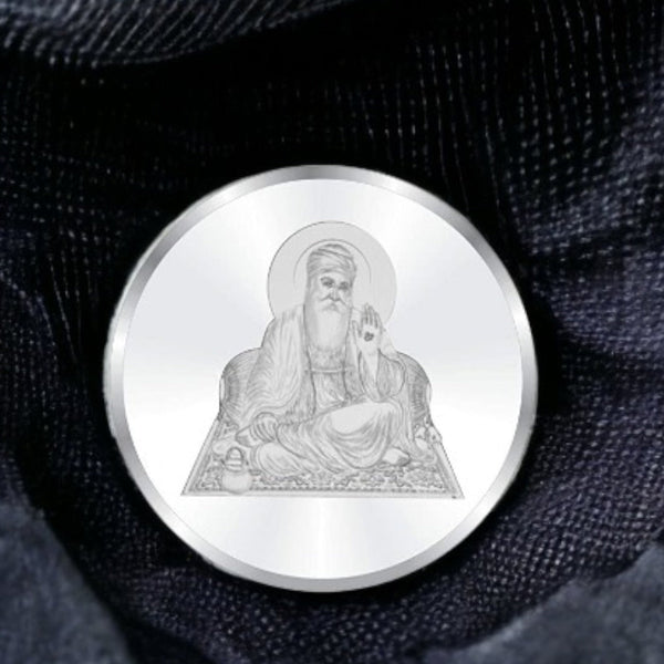 Taraash 999 Silver Guru Nanak Dev ji 20 gm Coin For Gifting - Taraash
