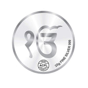 Taraash 999 Silver Guru Nanak Dev ji 20 gm Coin With Gift Packaging By ACPL - Taraash