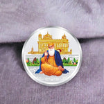 Load image into Gallery viewer, Taraash 999 Silver Guru Nanak Dev ji 50 gm Coin For Gifting - Taraash