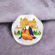 Taraash 999 Silver Guru Nanak Dev ji 50 gm Coin For Gifting - Taraash