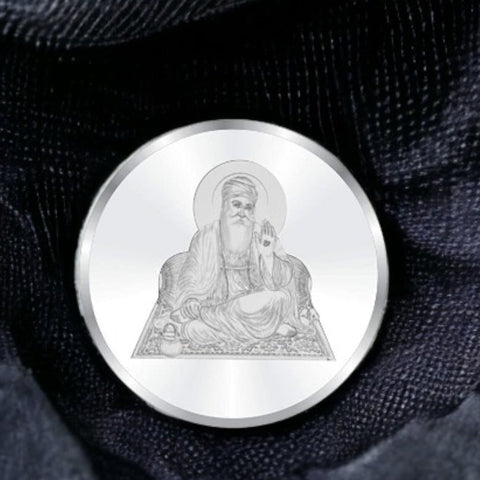 Taraash 999 Silver Gurunanak 10 gm Coin For Gifting - Taraash