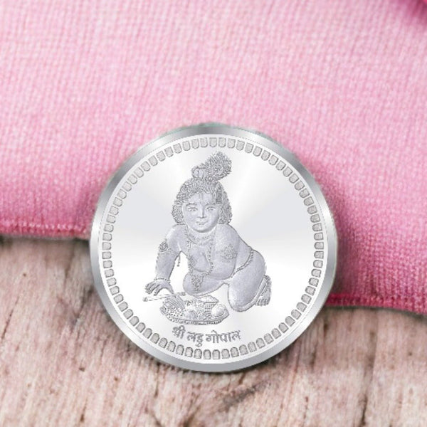 Taraash 999 Silver Ladoo Gopala 10 Gram Coin CF18R9G10W - Taraash