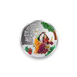 Taraash 999 Silver Multicolor Radha Krishna 20 Gram Coin CF26R9G20W - Taraash
