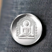 Taraash 999 Silver Plain Mahavir 10 gm Coin For Gifting - Taraash