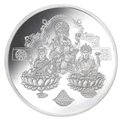 Taraash 999 Silver Trimurti 100gm Coin For Gifting CF30R2G100W - Taraash