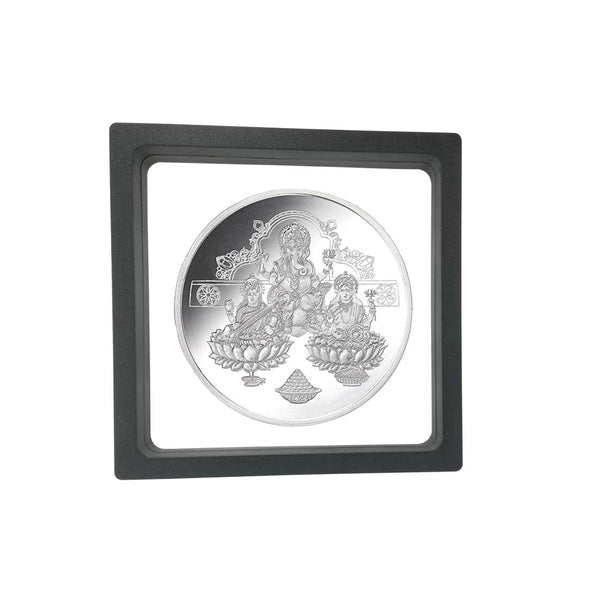 Taraash 999 Silver Trimurti 50gm Coin For Gifting CF30R2G50 With Gift Packaging - Taraash