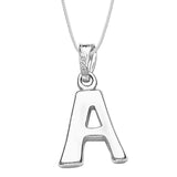 Taraash Alphabet 'A' with 18" Chain 925 Sterling Silver Pendant For Unisex COMBO PD 77 - Taraash