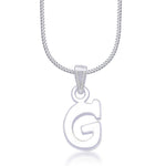 Load image into Gallery viewer, Taraash Alphabet &#39;G&#39; with 18&quot; Chain 925 Sterling Silver Pendant For Unisex COMBO PD 81 - Taraash
