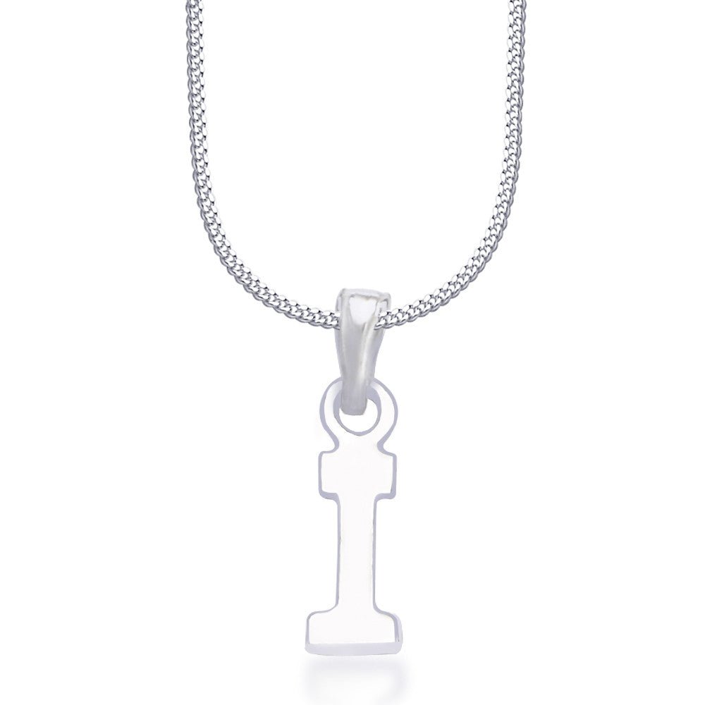 Taraash Alphabet 'I' with 18" Chain 925 Sterling Silver Pendant For Unisex COMBO PD 82 - Taraash