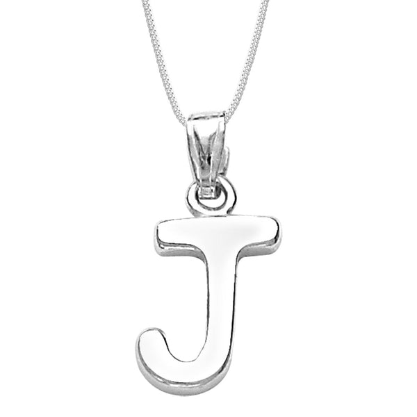 Taraash Alphabet 'J' with 18" Chain 925 Sterling Silver Pendant For Unisex COMBO PD 83 - Taraash