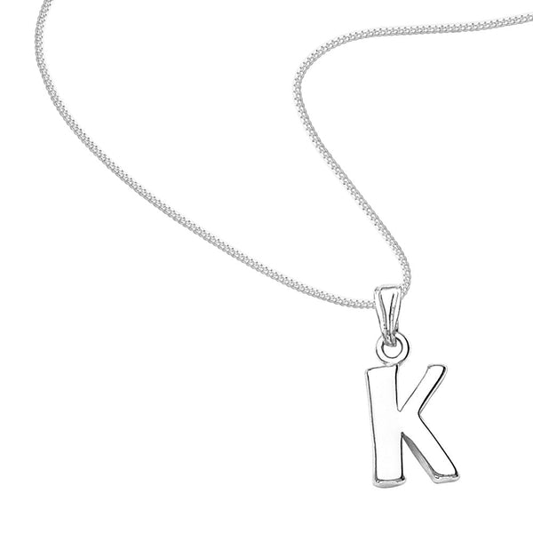 Taraash Alphabet 'K' with 18" Chain 925 Sterling Silver Pendant For Unisex COMBO PD 84 - Taraash