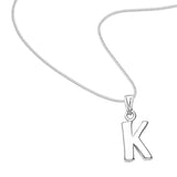 Taraash Alphabet 'K' with 18" Chain 925 Sterling Silver Pendant For Unisex COMBO PD 84 - Taraash