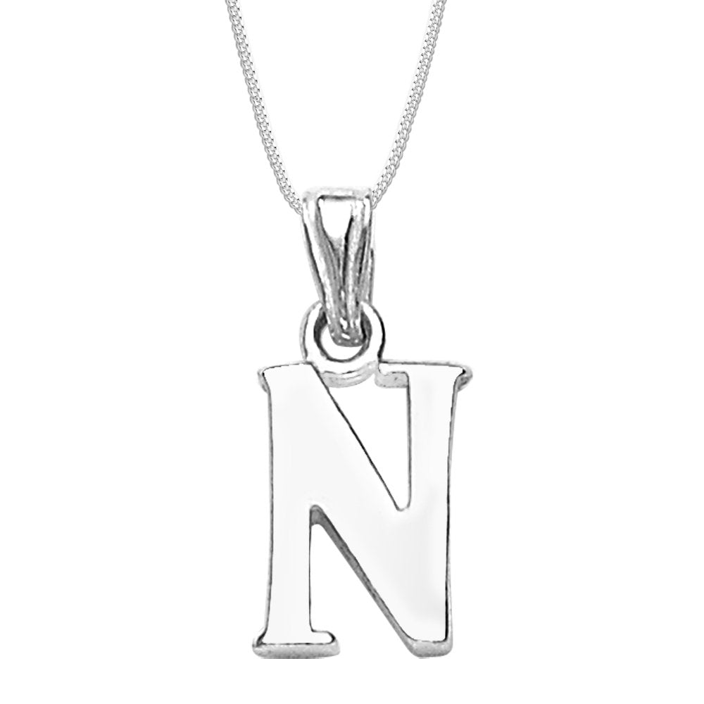 Taraash Alphabet 'N' with 18" Chain 925 Sterling Silver Pendant For Unisex COMBO PD 86 - Taraash
