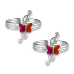 Load image into Gallery viewer, Taraash Butterfly 925 Pure Silver Adjustable Toe Ring | Bichiya Silver | Fancy Chandi Jodavi Toe Ring - Taraash
