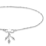 Taraash Compact Style Dangling Charm Sterling Silver Anklet For Women AN0556S - Taraash