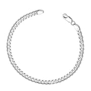 Taraash Curb 925 Sterling Silver Bracelet For Men ACDH1206C8HIN - Taraash