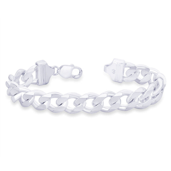 Taraash Curb 925 Sterling Silver Bracelet For Men ACDH3506C8HIN - Taraash