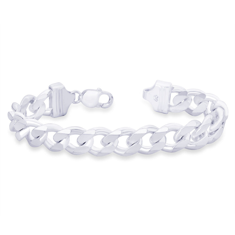 Taraash Curb 925 Sterling Silver Bracelet For Men ACDH3506C8HIN - Taraash