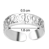 Taraash Cutwork 925 Sterling Silver Toe Ring For Women LR0639S - Taraash