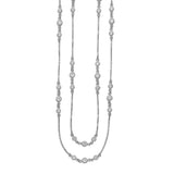 Taraash CZ 925 Sterling Silver Long Chain For Women NK1405R - Taraash
