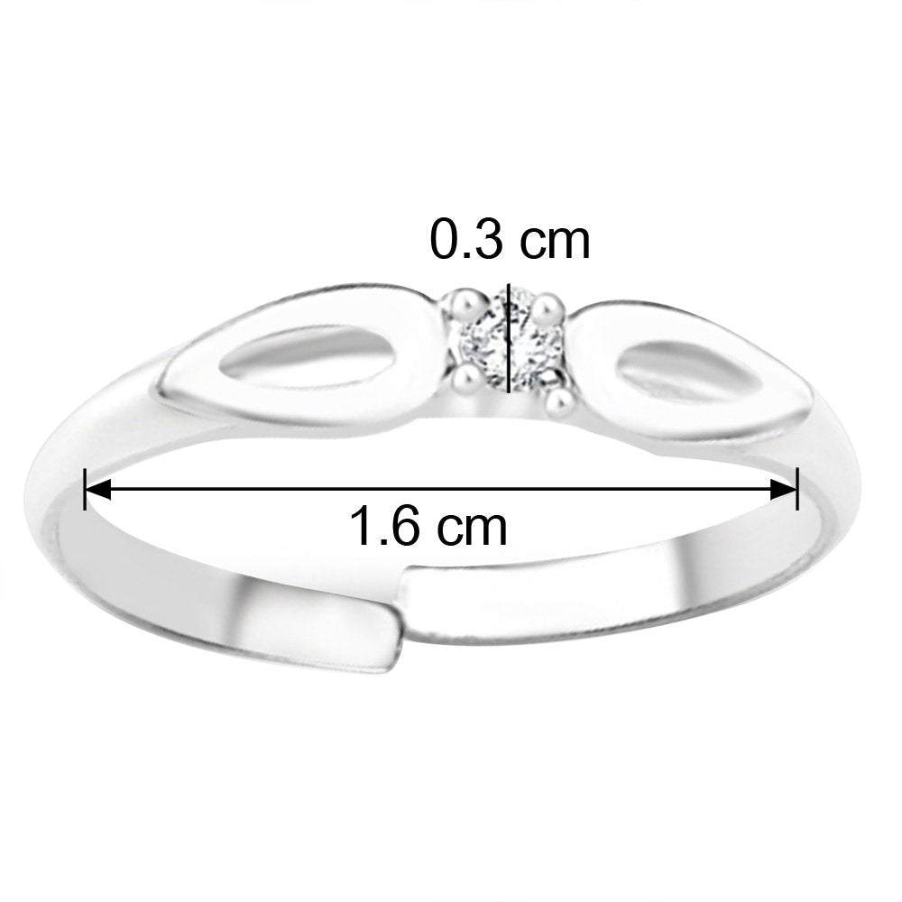 Taraash CZ 925 Sterling Silver Toe Ring For Women LR0872S - Taraash