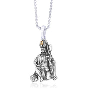 Taraash CZ Hanumanji 925 Silver Pendant For Men PD1438A - Taraash