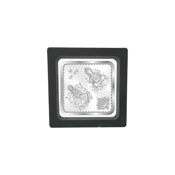 Taraash Diamond Shape 999 Purity 20 grams Laxmi Ganesh Silver Coin With Packaging By ACPL - Taraash