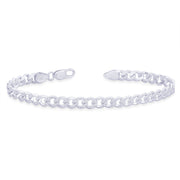 Taraash Double Side Curb 925 Sterling Silver Bracelet For Men AP11CDH3508HIN - Taraash