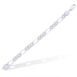 Taraash Double Side Figaro 925 Steling Silver Bracelet for Men AP11FGH2508HIN - Taraash