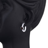 Taraash Drop Shape brown enamel hoop earring 925 Silver For Women CBHP027I-12 - Taraash