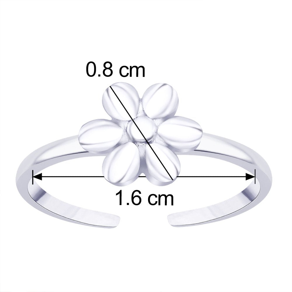 Taraash Floral 925 Sterling Silver Toe Ring For Women - Taraash