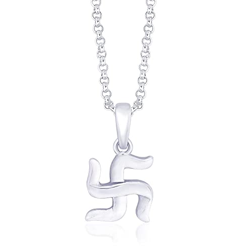 Taraash Holy Swastik 925 Sterling Silver Pendant For Unisex PD1446S - Taraash