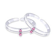 Taraash Pink CZ 925 Sterling Silver Toe Ring For Women LR0871S - Taraash