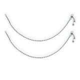 Taraash Single Line Plain Ball Ending with Charm 925 Silver Anklet For Women AN0523S - Taraash
