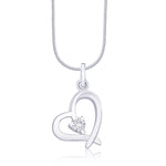 Load image into Gallery viewer, Taraash Single Stone Heart 925 Sterling Silver Pendant For Women COMBO PD 64 - Taraash