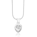 Load image into Gallery viewer, Taraash Solitare CZ Heart 925 Sterling Silver Pendant For Women COMBO PD 34 - Taraash