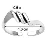 Taraash Spiral 925 Sterling Silver Toe Ring For Women LR0655A - Taraash