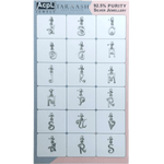 Load image into Gallery viewer, Taraash Sterling Silver Alphabet Pendants CBPD022 (Set of 18) (Assorted) - Taraash
