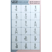 Taraash Sterling Silver Alphabet Pendants CBPD022 (Set of 18) (Assorted) - Taraash