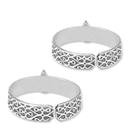 Load image into Gallery viewer, Taraash Sterling Silver Antique Blue CZ Designer toe ring for women - Taraash