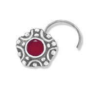Taraash Sterling silver Antique Pink CZ Nose Pin For Women - Taraash